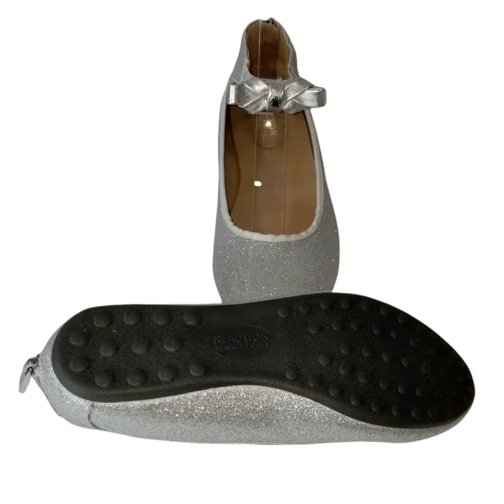 Silver Shoes Kenneth Cole Reaction Silver Violet Bowie Flats Youth Girls Size 4
